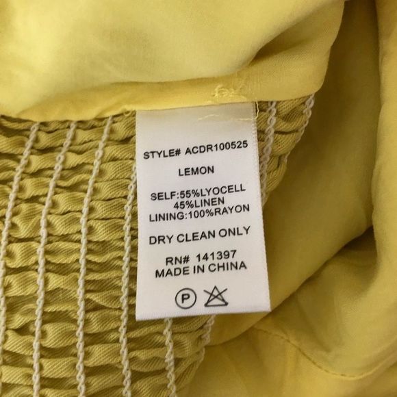 ASTR the Label Renata Yellow Lemon Ruffle Off Shoulder Mini Dress size Large - Picture 11 of 12